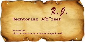 Rechtorisz József névjegykártya